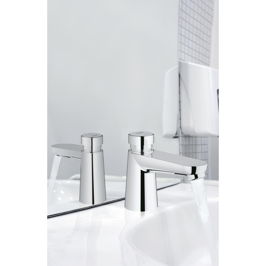 GROHE 36265000-Robinet auto-fermable sur colonnette EUROECO COSMOPOLITAN T DN 15 chromé