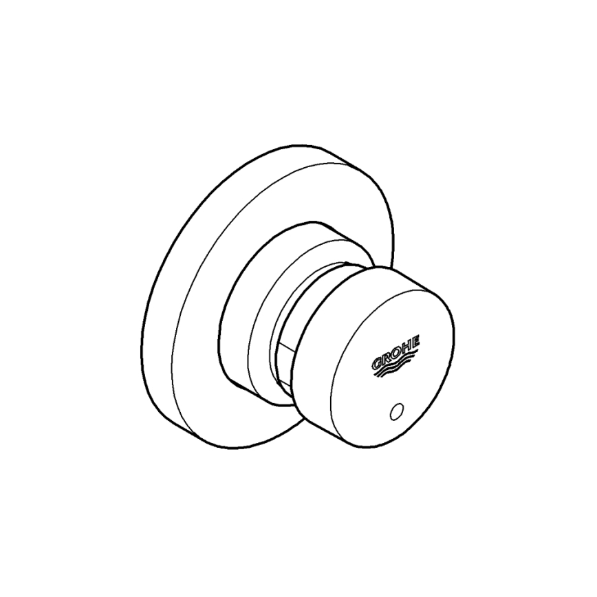 GROHE 36268000-Selbstschließendes Durchgangsventil EUROECO COSMOPOLITAN T DN 15 Chrom