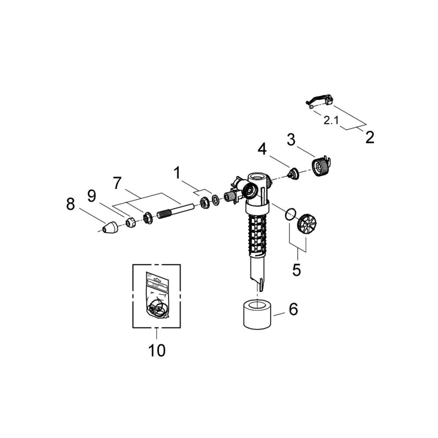 GROHE 37092000 - Valvola di riempimento 38” cromo lucido