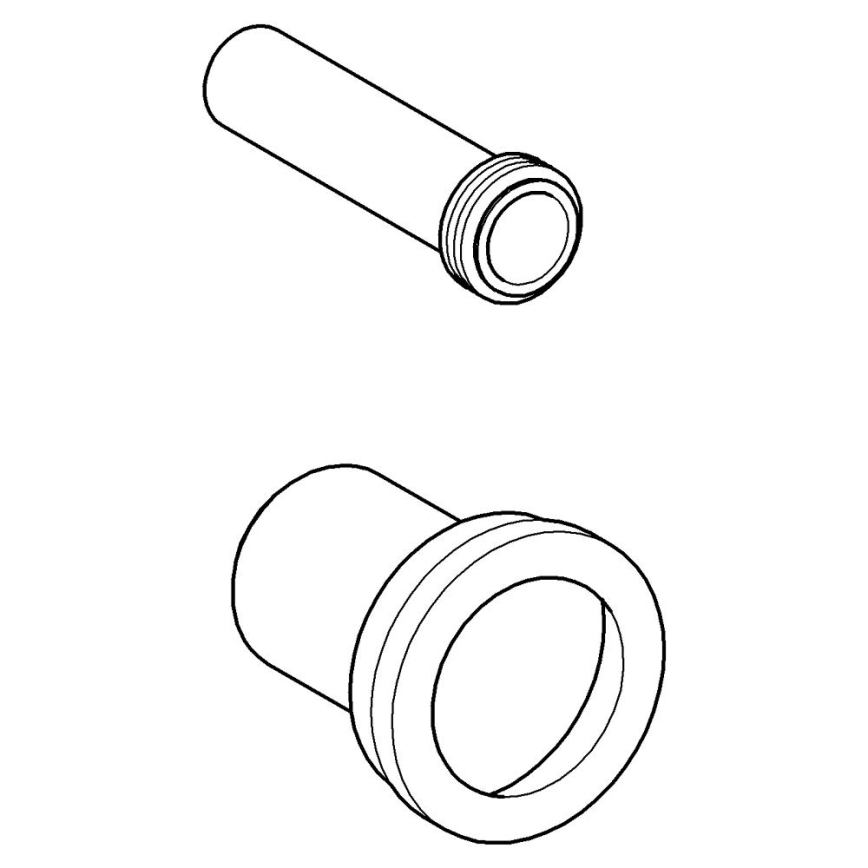 GROHE 37311K00 - Kit di alimentazione e scarico per WC 150 mm, nero