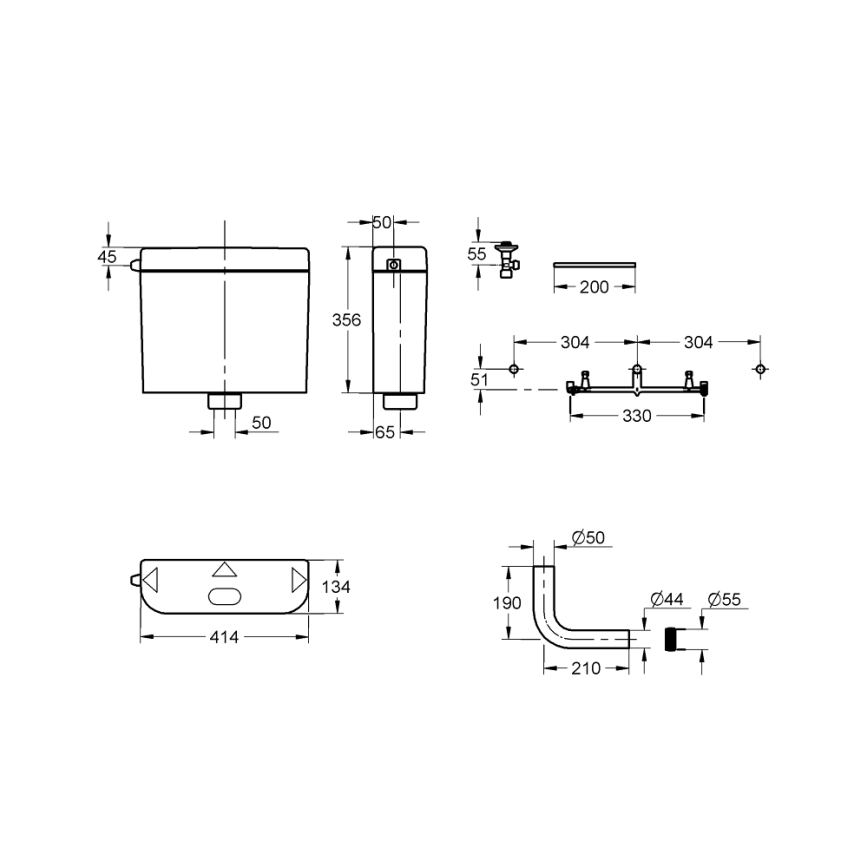 GROHE 37791SH0 - Cassetta di scarico PS bianca