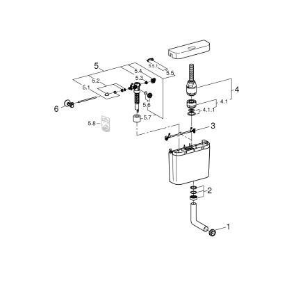 GROHE 37791SH0 - Citerne de chasse d'eau PS blanche