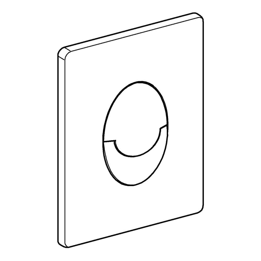 GROHE 38505000 - Plaque de déclenchement SKATE AIR 156 × 197 mm chromé brillant