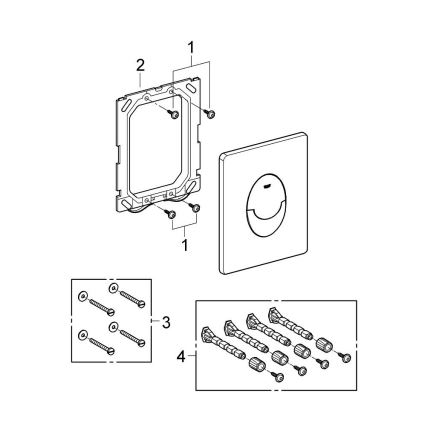 GROHE 38505P00 - Placca di comando SKATE AIR 156 × 197 mm cromo opaco