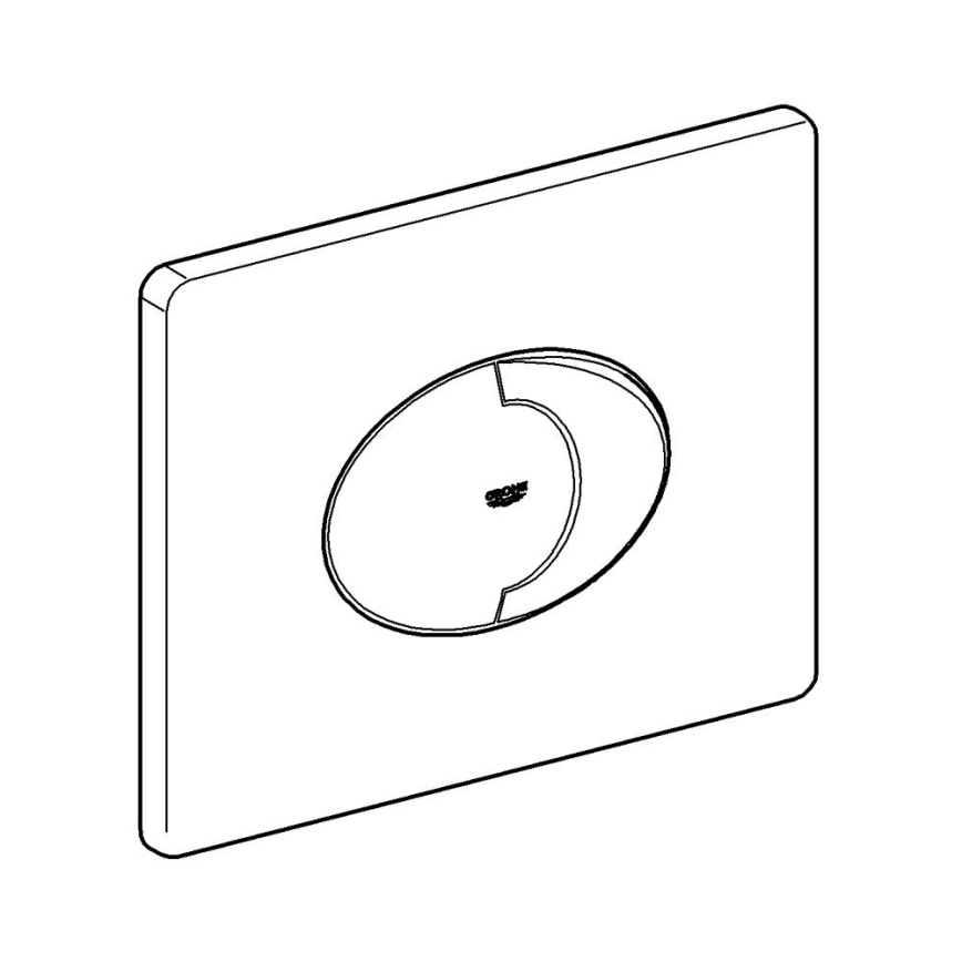 GROHE 38506000 - Pulsante di scarico SKATE AIR 156 × 197 mm cromo lucido