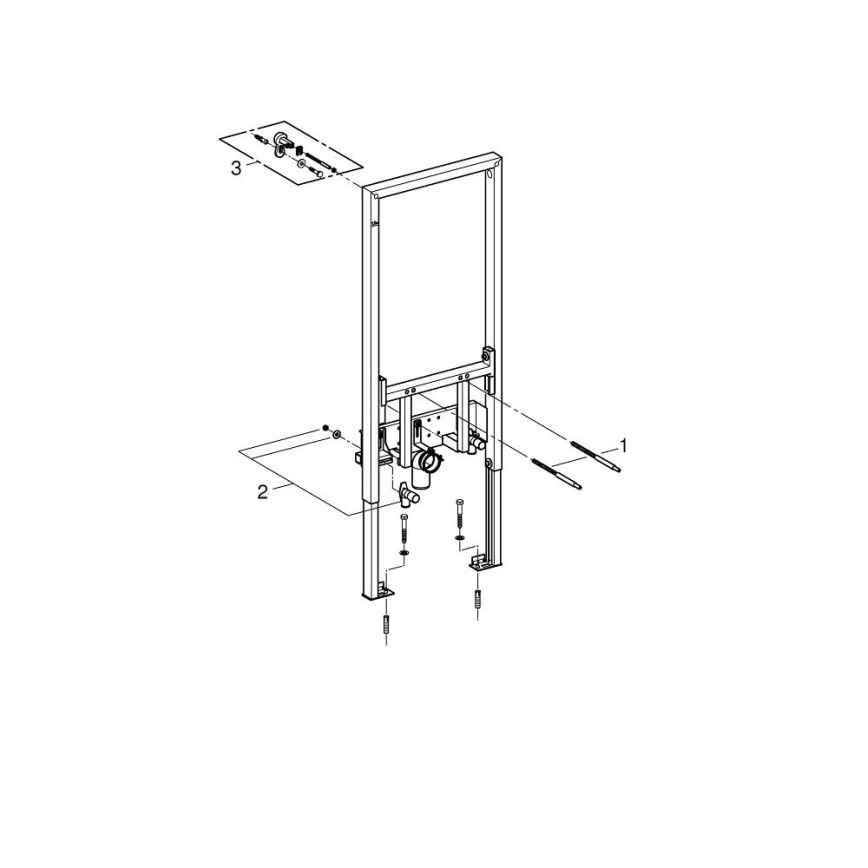 GROHE 38553001 - Bidet-Modul RAPID SL 1,13 m weiß