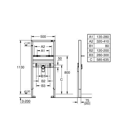 GROHE 38554001 - Modulo per lavabo RAPID SL