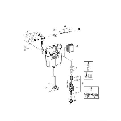 GROHE 38661000 - Réservoir de chasse GD 2