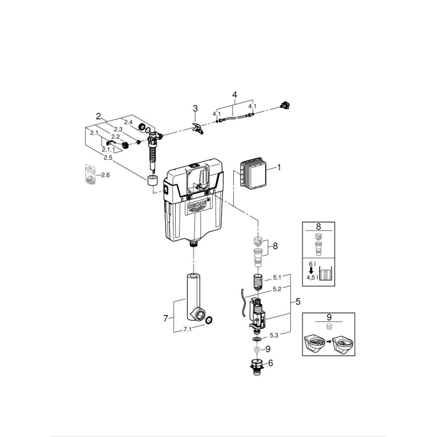 GROHE 38661000 - Spülkasten GD 2