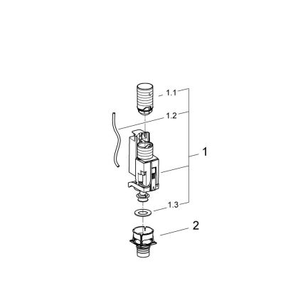 GROHE 38736000 - Umrüstsatz für Zweimengenspülung GD 2