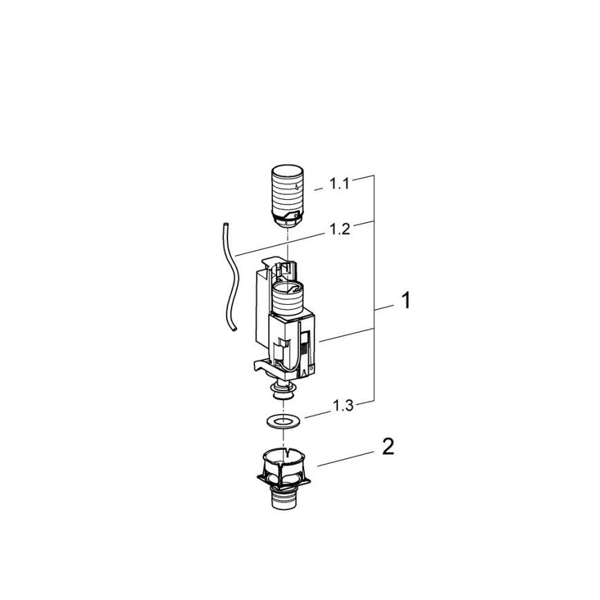 GROHE 38736000 - Umrüstsatz für Zweimengenspülung GD 2