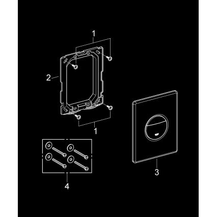 GROHE 38765000 - Plaque de commande NOVA COSMOPOLITAN 156 × 197 mm chromée