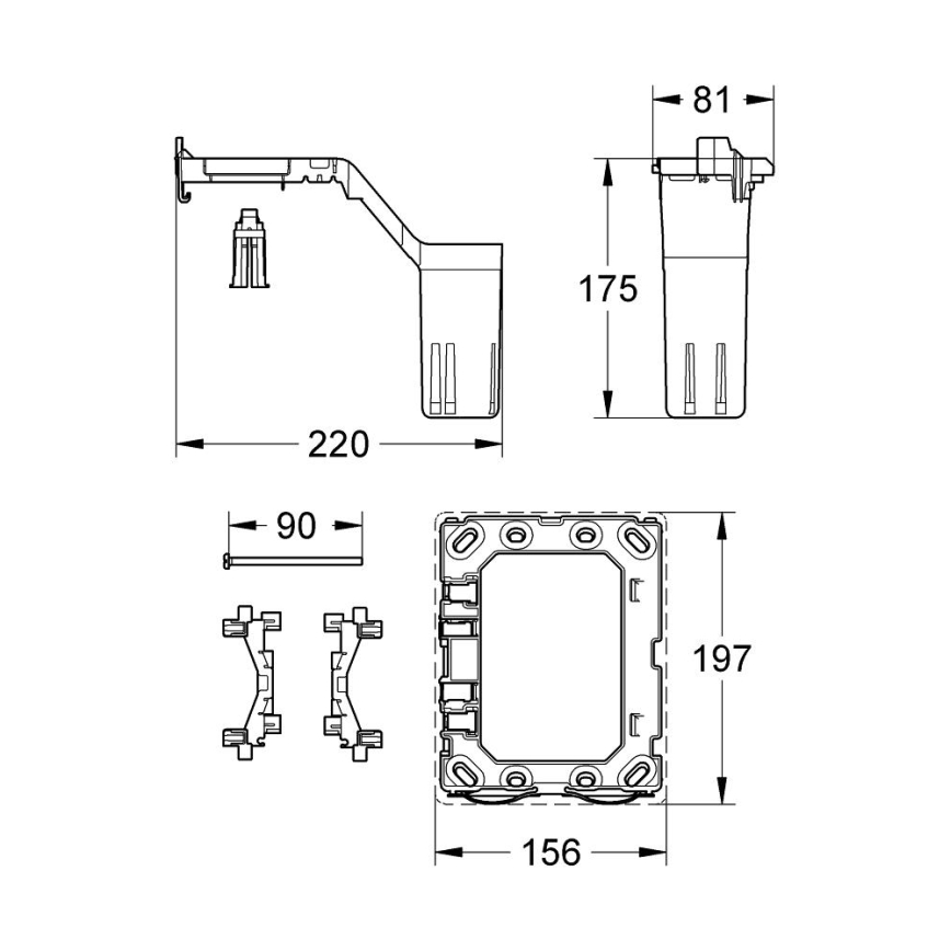 GROHE 38796000 - Umrüstset FRESH 156 × 197 mm