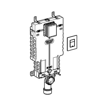 GROHE 38825000 - Module d'installation pour cloison UNISET 830 × 480 × 130 mm PSE blanc