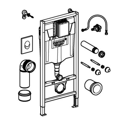GROHE 38839000 - Kit 3 en 1 WC RAPID SL 1,13 m