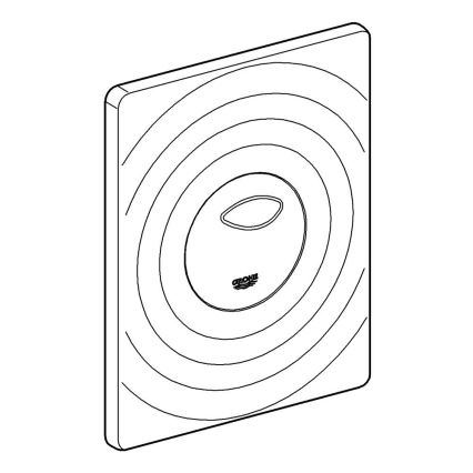 GROHE 38861000 - Pulsante di comando SURF 156 × 197 mm, cromo lucido