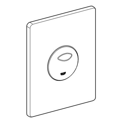 GROHE 38862000 - Plaque de commande de chasse d'eau SKATE 156 × 197 mm chrome brillant