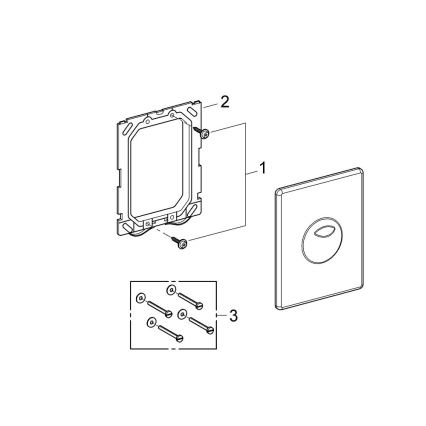 GROHE 38862SH0 - Placca di comando SKATE 156 × 197 mm bianca