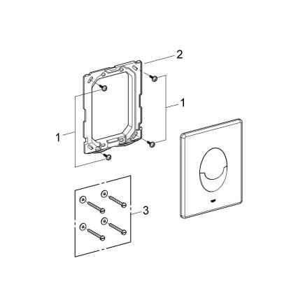 GROHE 389642430 - START Betätigungsplatte 156 × 197 mm schwarz