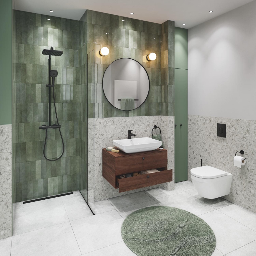 GROHE 38964KF0 - Pulsante di scarico START 156 × 197 mm, nero Phantom