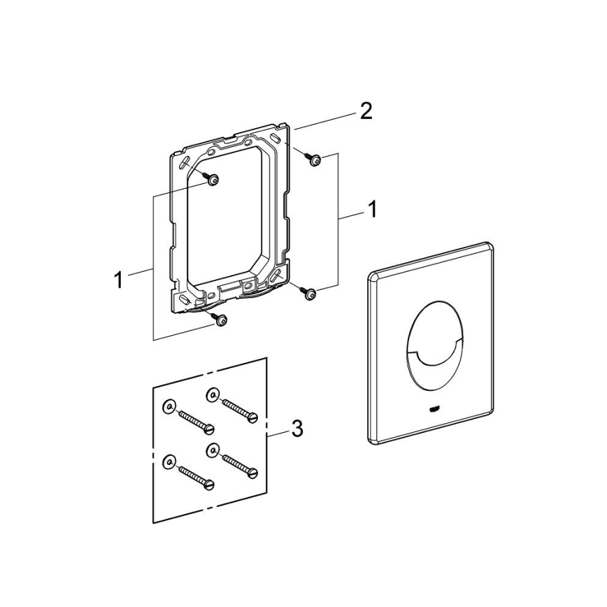 GROHE 38964KV0 - Betätigungsplatte START 156 × 197 mm, schwarz