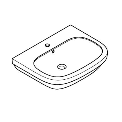 GROHE 39323000 - Lavabo EURO CERAMIC 650 × 514 mm ceramica/bianco