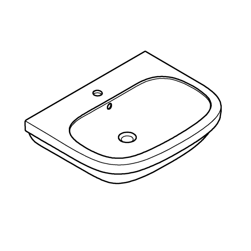 GROHE 39323000 - Lavabo EURO CERAMIC 650 × 514 mm ceramica/bianco