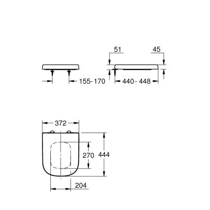 GROHE 39330002 - WC-Sitz EURO CERAMIC Duroweiß