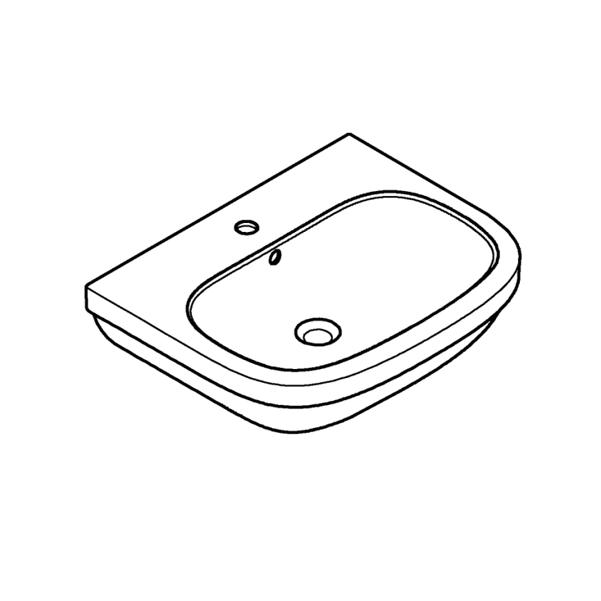 GROHE 39335000 - Waschbecken EURO CERAMIC 595 × 482 mm Keramik/weiß