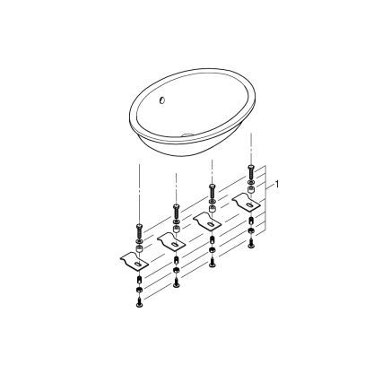 GROHE 39423000 - Unterbau-Waschbecken BAU CERAMIC 560 × 420 mm Keramik/weiß