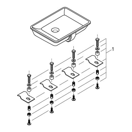 GROHE 3948000H - Lavabo CUBE CERAMIC 492 × 370 mm céramique/blanc