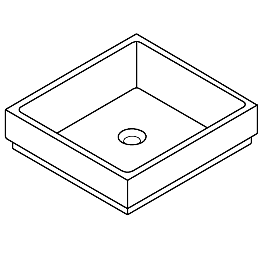 GROHE 3948100H - Lavabo CUBE 500 × 470 mm ceramica/bianco