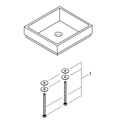 GROHE 3948100H - Lavabo CUBE 500 × 470 mm céramique/blanc