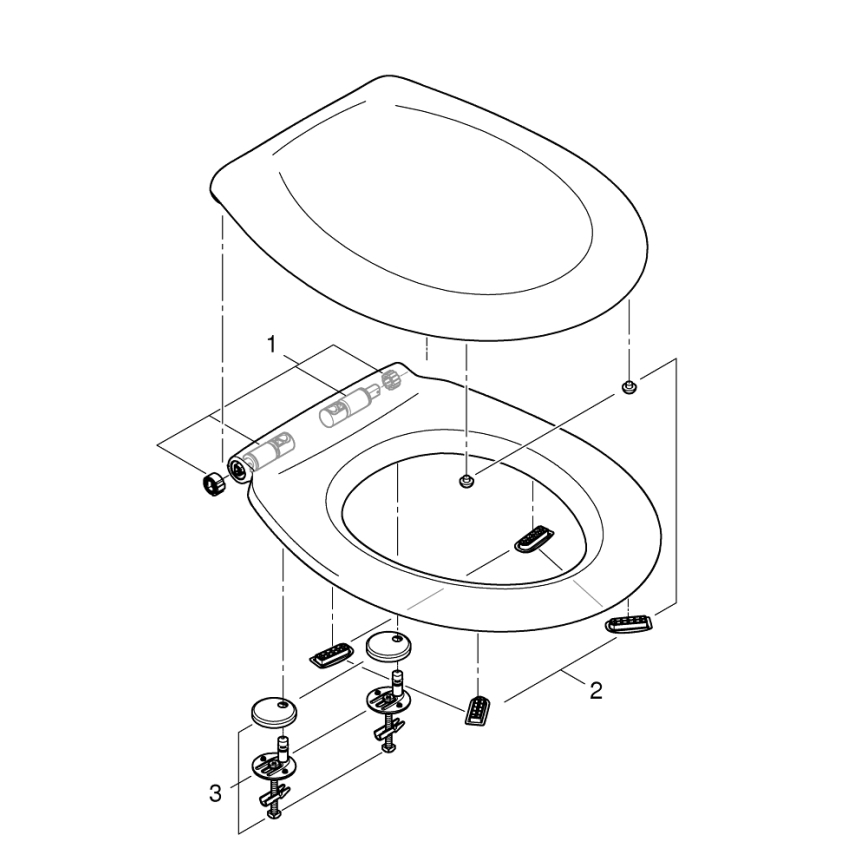 GROHE 39493000 - Abattant WC BAU CERAMIC, blanc durable