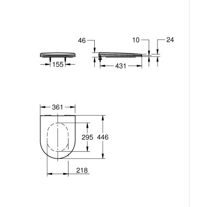 GROHE 39577001 - WC-Sitz ESSENCE Duroweiß