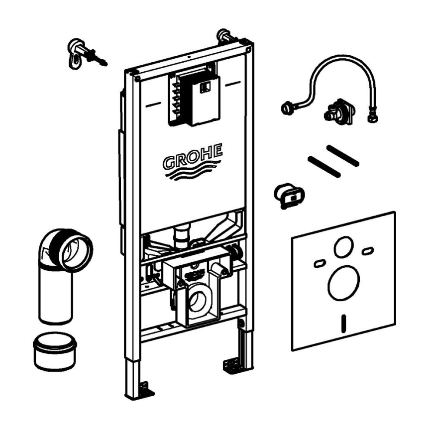GROHE 39598000 - Vorwandelement für wandhängendes WC RAPID SLX 1,13 m weiß