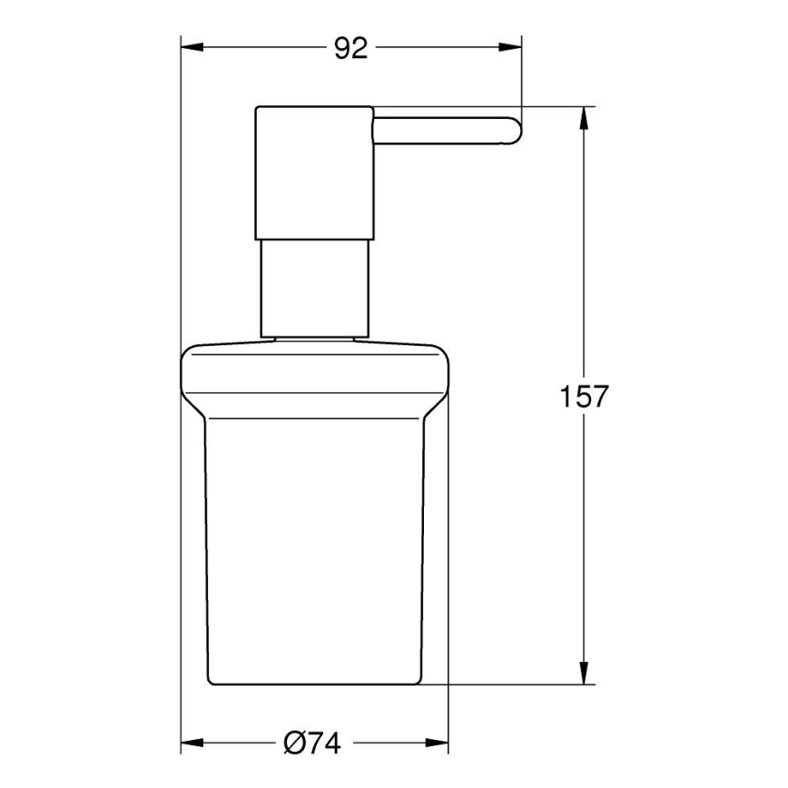 GROHE 40394001 - Distributeur de savon liquide ESSENTIALS 160 ml, chrome brillant