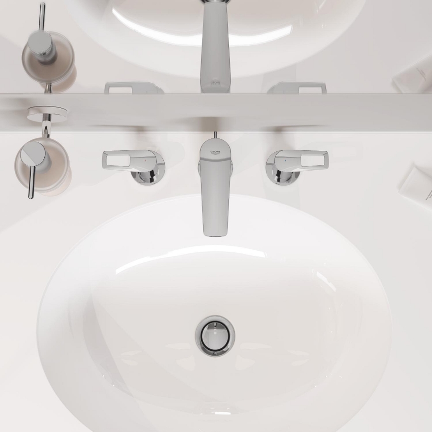GROHE 40394001 - Distributeur de savon liquide ESSENTIALS 160 ml, chrome brillant