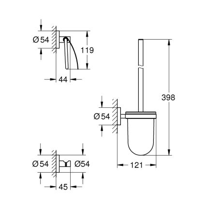 GROHE 40407001 - Ensemble d'accessoires ESSENTIALS, chrome brillant