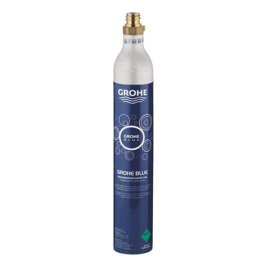 GROHE 40422000 - Bombola di carbonazione GROHE BLUE 425 g CO2 (4 pezzi) in acciaio inox