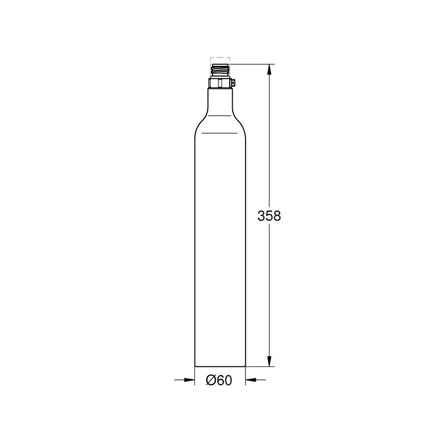 GROHE 40422000 - Bombola di carbonazione GROHE BLUE 425 g CO2 (4 pezzi) in acciaio inox