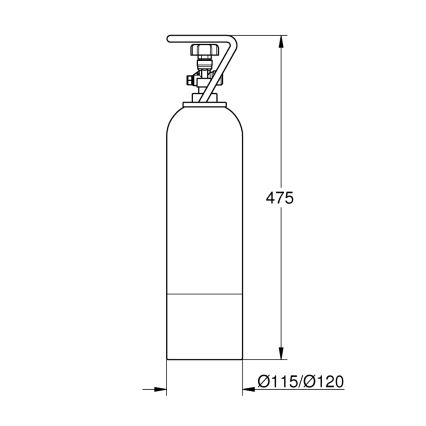 GROHE 40423000 - Kit di avviamento con bombola di CO2 pressurizzata GROHE BLUE 2 kg