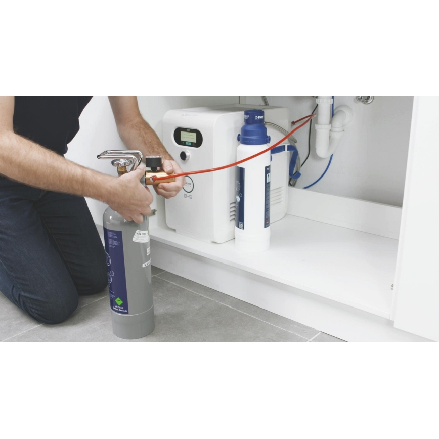 GROHE 40423000 - Kit di avviamento con bombola di CO2 pressurizzata GROHE BLUE 2 kg