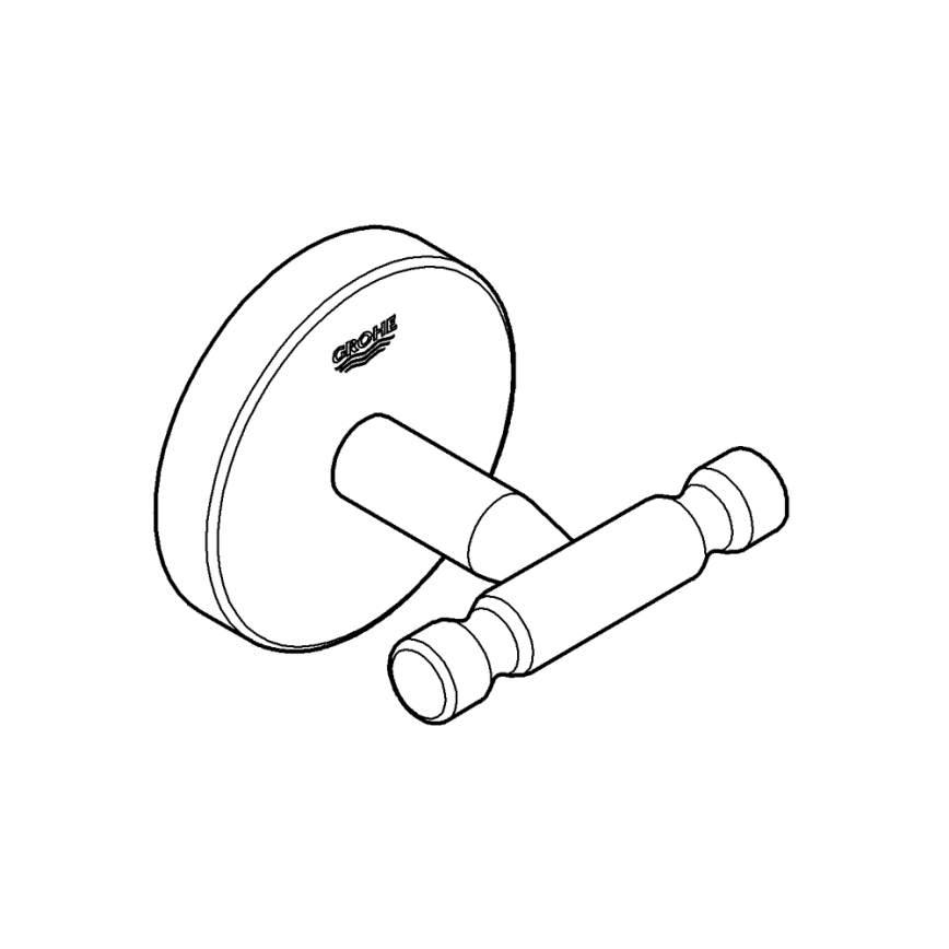 GROHE 40461001 - Bademantelhaken BAUCOSMOPOLITAN, Hochglanz-Chrom