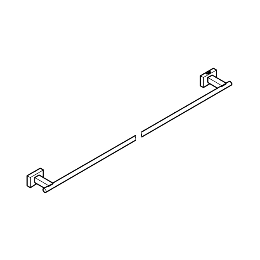 GROHE 40509001 - ESSENTIALS CUBE Handtuchhalter 600 mm, glänzender Chrom