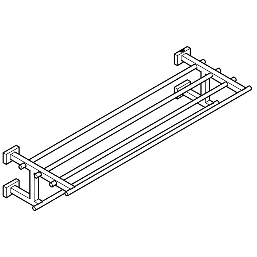 GROHE 40512001 - Porte-serviettes multiple ESSENTIALS CUBE 600 mm chrome brillant