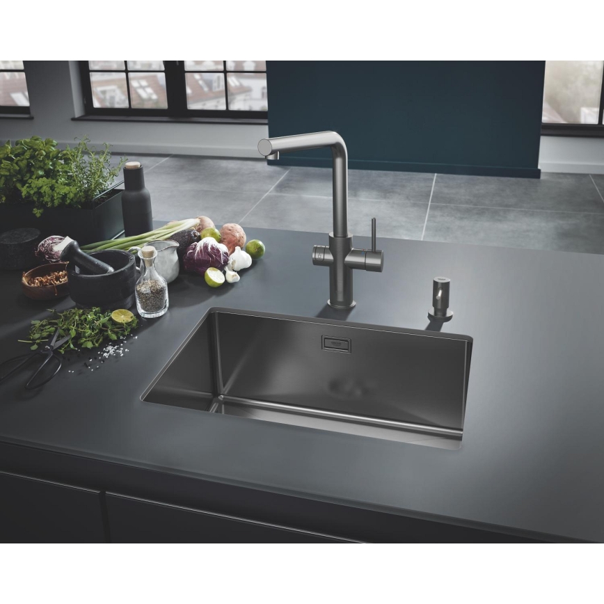 GROHE 40535AL0 - Distributeur de savon COSMOPOLITAN 500 ml graphite