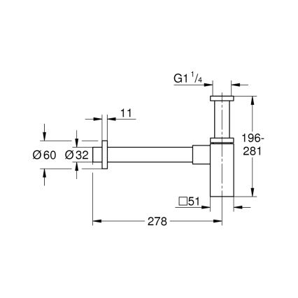GROHE 40564A00 - Siphon Siphons Graphit