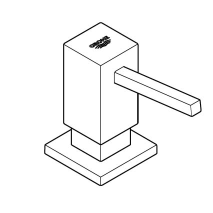 GROHE 40649000 - Dispenser per sapone CUBIC 500 ml cromo lucido