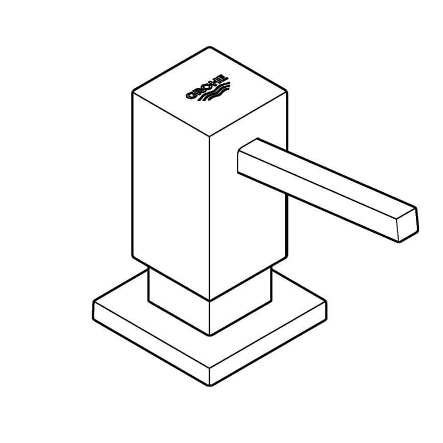 GROHE 40649000 - Dispenser per sapone CUBIC 500 ml cromo lucido